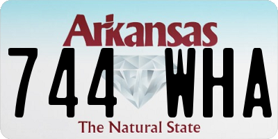 AR license plate 744WHA