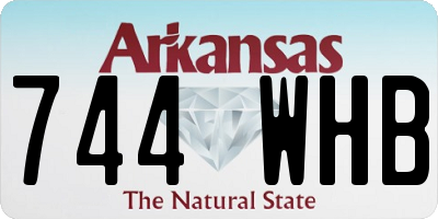 AR license plate 744WHB