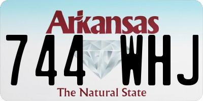 AR license plate 744WHJ