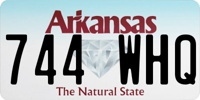 AR license plate 744WHQ