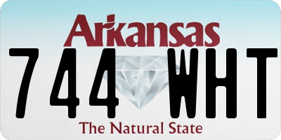 AR license plate 744WHT