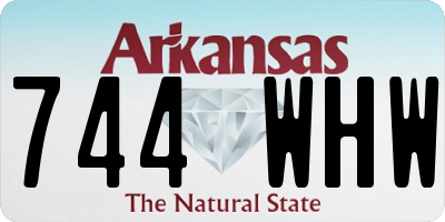AR license plate 744WHW