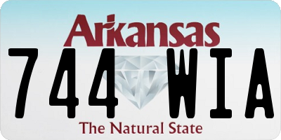 AR license plate 744WIA