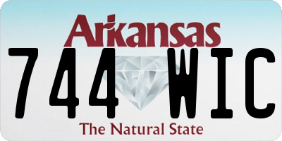 AR license plate 744WIC