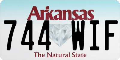 AR license plate 744WIF