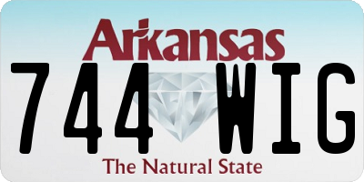 AR license plate 744WIG