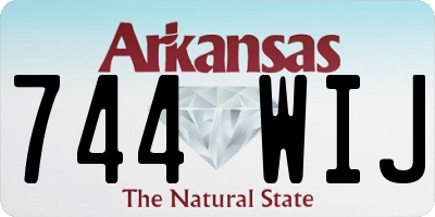 AR license plate 744WIJ