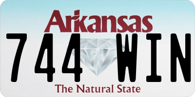 AR license plate 744WIN