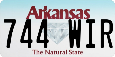 AR license plate 744WIR