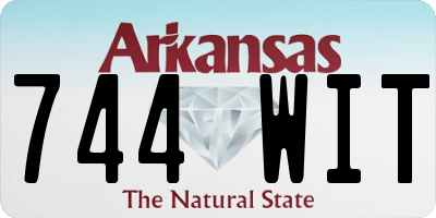 AR license plate 744WIT