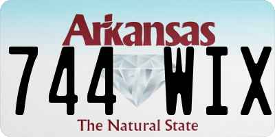 AR license plate 744WIX