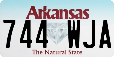 AR license plate 744WJA