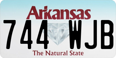 AR license plate 744WJB