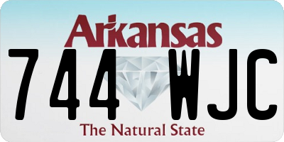 AR license plate 744WJC