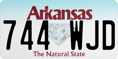 AR license plate 744WJD