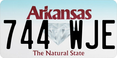 AR license plate 744WJE