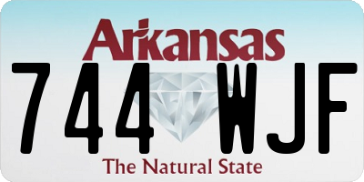 AR license plate 744WJF