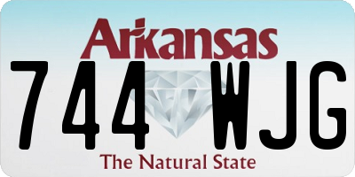 AR license plate 744WJG