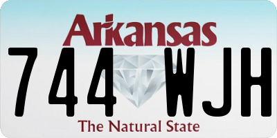 AR license plate 744WJH