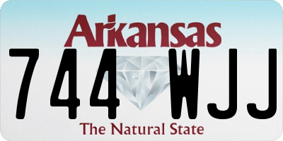 AR license plate 744WJJ