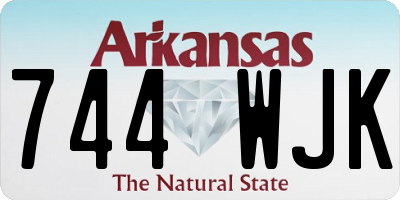 AR license plate 744WJK