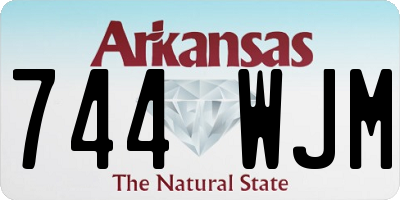 AR license plate 744WJM