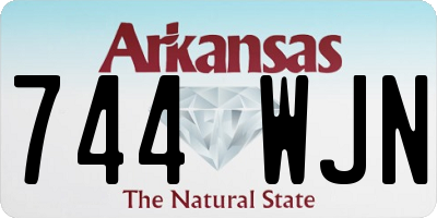 AR license plate 744WJN