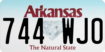 AR license plate 744WJO