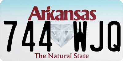 AR license plate 744WJQ