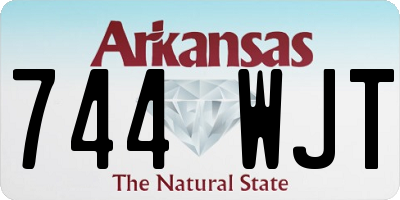 AR license plate 744WJT