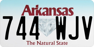 AR license plate 744WJV