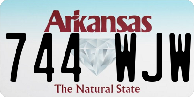 AR license plate 744WJW