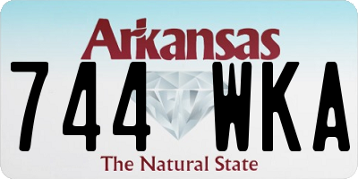 AR license plate 744WKA