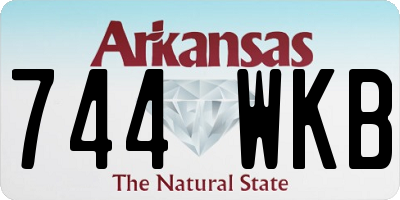 AR license plate 744WKB