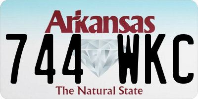 AR license plate 744WKC