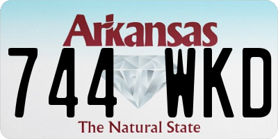 AR license plate 744WKD