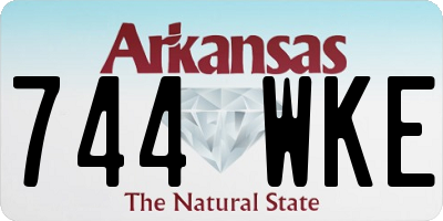 AR license plate 744WKE