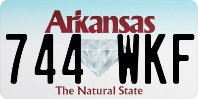 AR license plate 744WKF