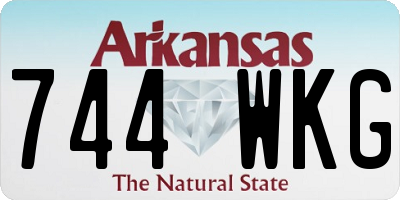 AR license plate 744WKG