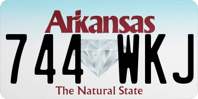AR license plate 744WKJ