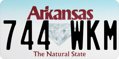 AR license plate 744WKM