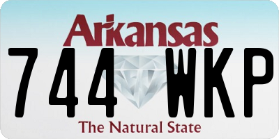 AR license plate 744WKP