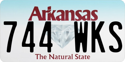 AR license plate 744WKS