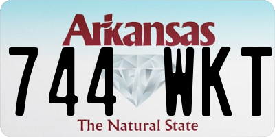 AR license plate 744WKT