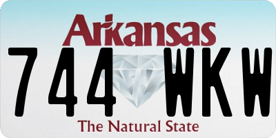 AR license plate 744WKW