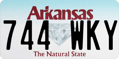AR license plate 744WKY