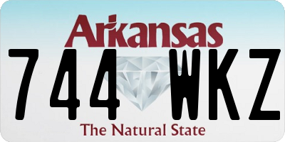 AR license plate 744WKZ