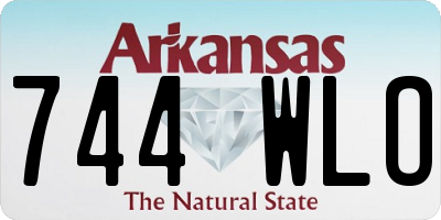 AR license plate 744WLO