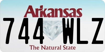 AR license plate 744WLZ