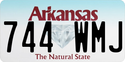 AR license plate 744WMJ